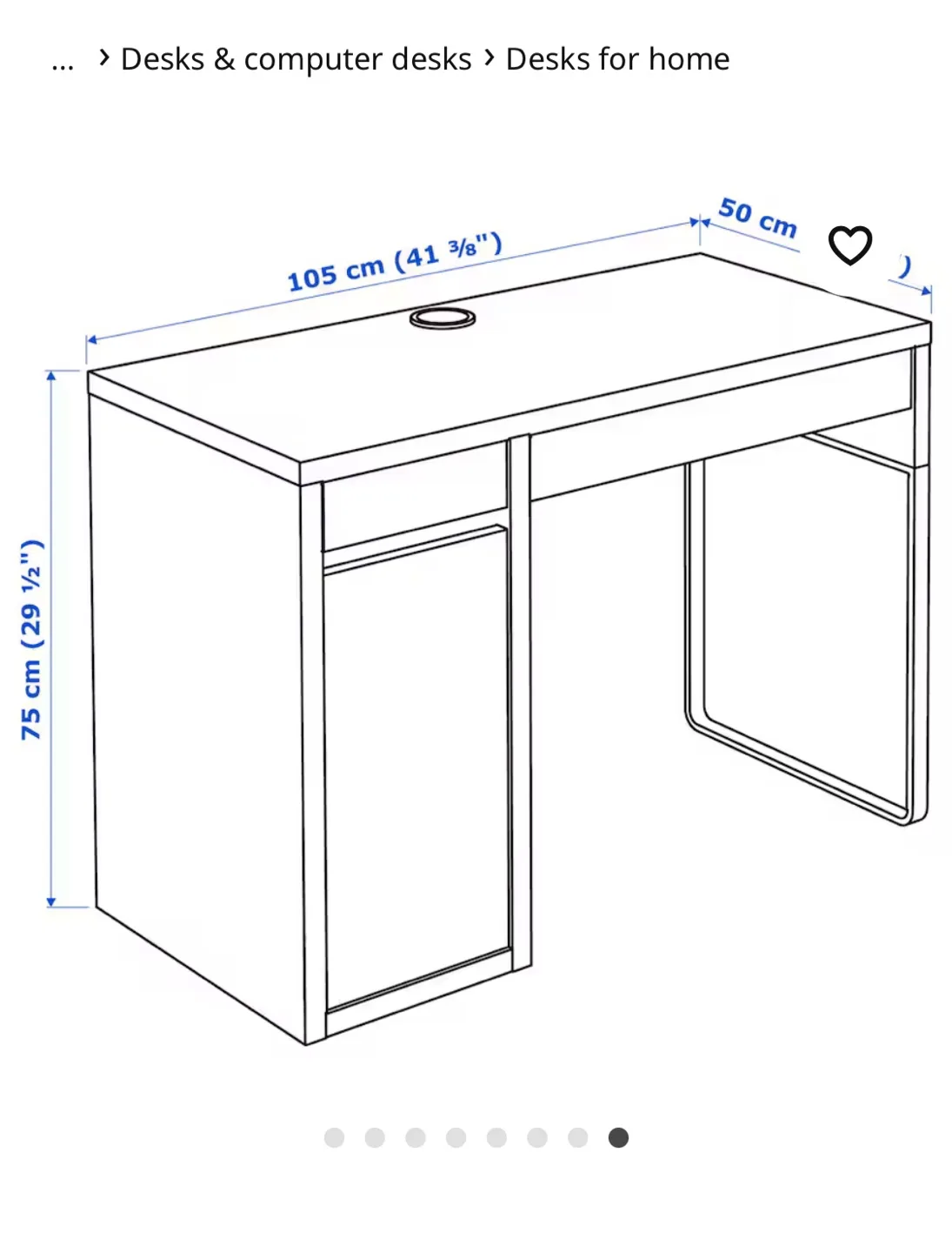 White Desk with Drawers and Shelves image indicator(6)