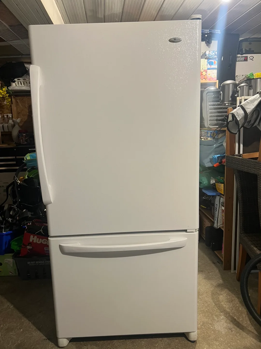 White Bottom Freezer Refrigerator thumbnail