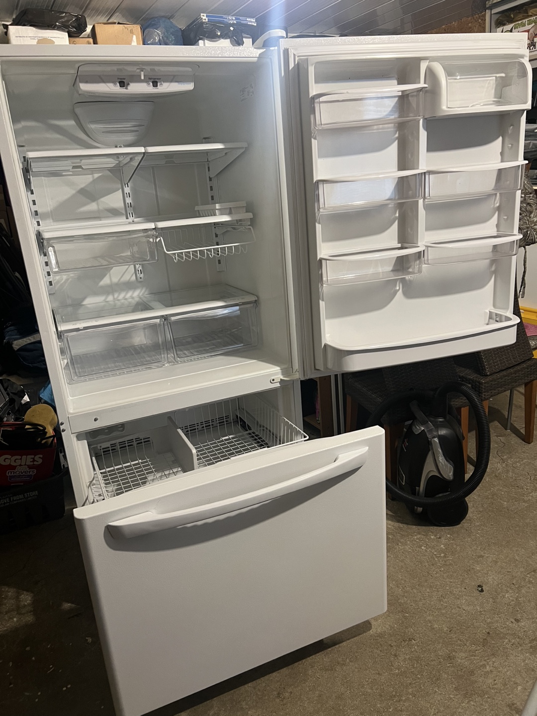White Bottom Freezer Refrigerator - photo 2