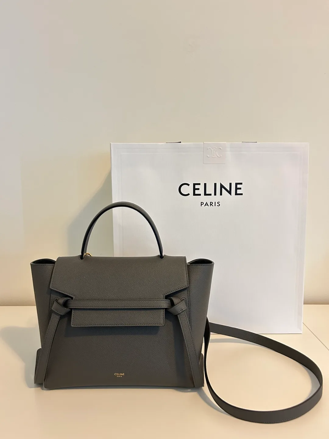 CELINE MICRO BELT BAG (GREY) thumbnail