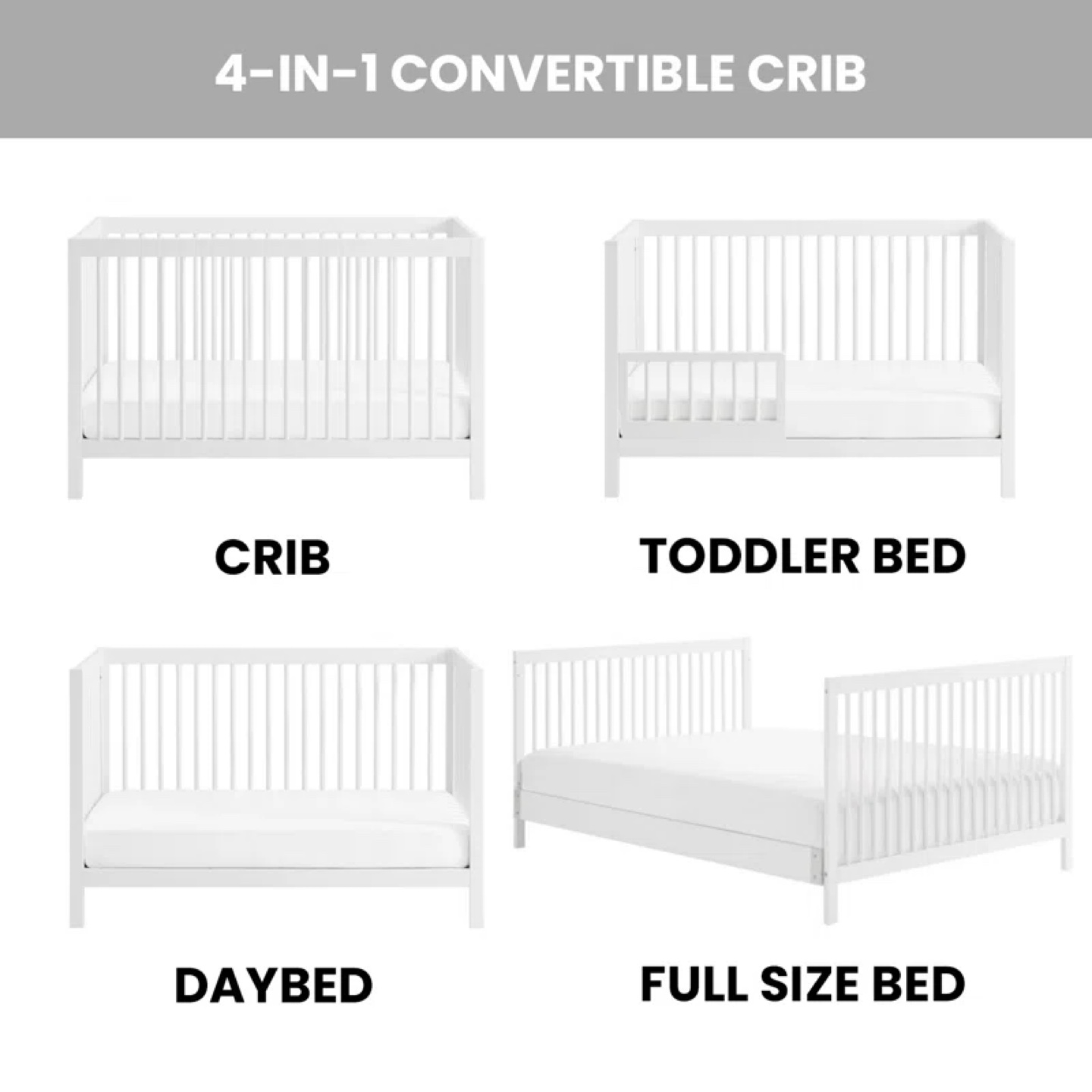 4-in-1 Convertible Crib - photo 3