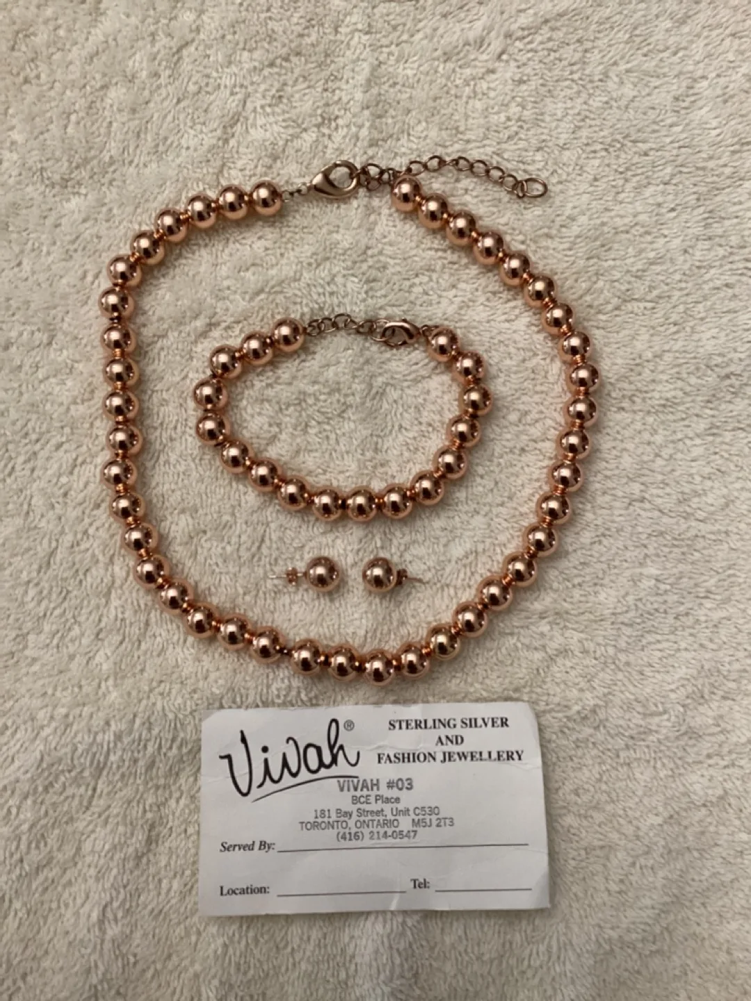 VIVAH ROSE GOLD PLATED JEWELRY SET thumbnail