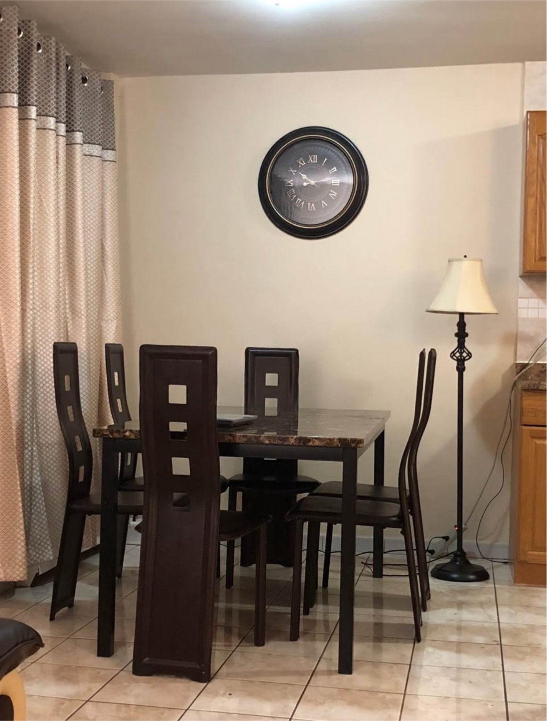 Marble Dining Table Set with 6 chairs