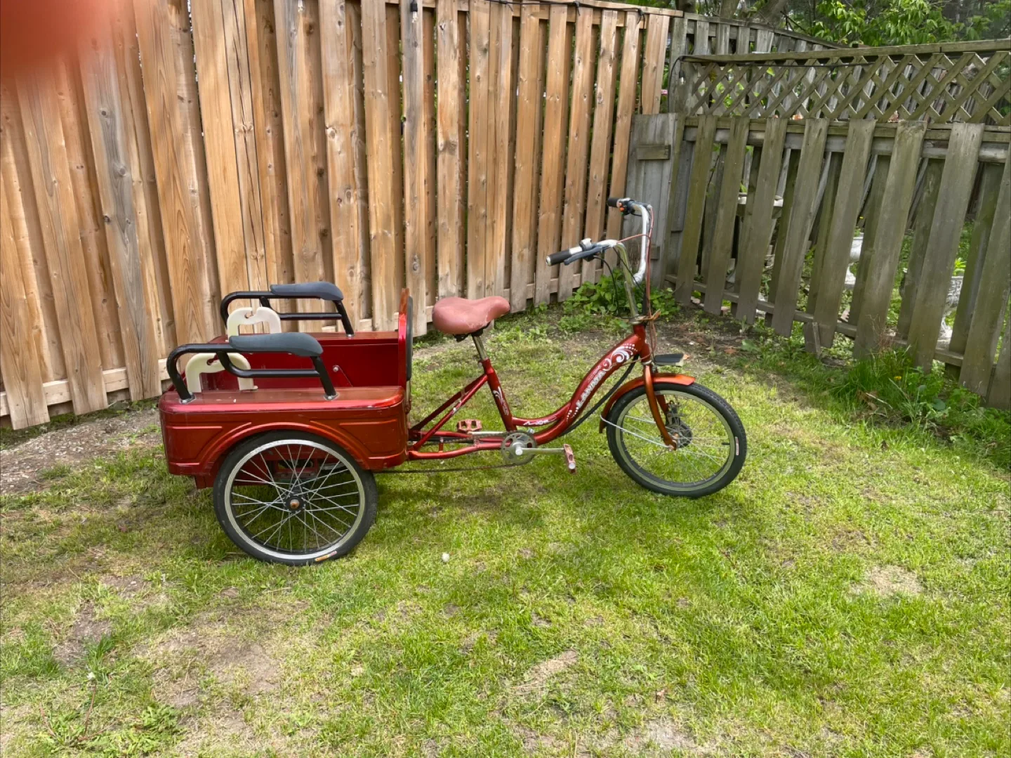 Red E Trike with Rickshaw Seating or Cargo Storage Area image indicator(2)