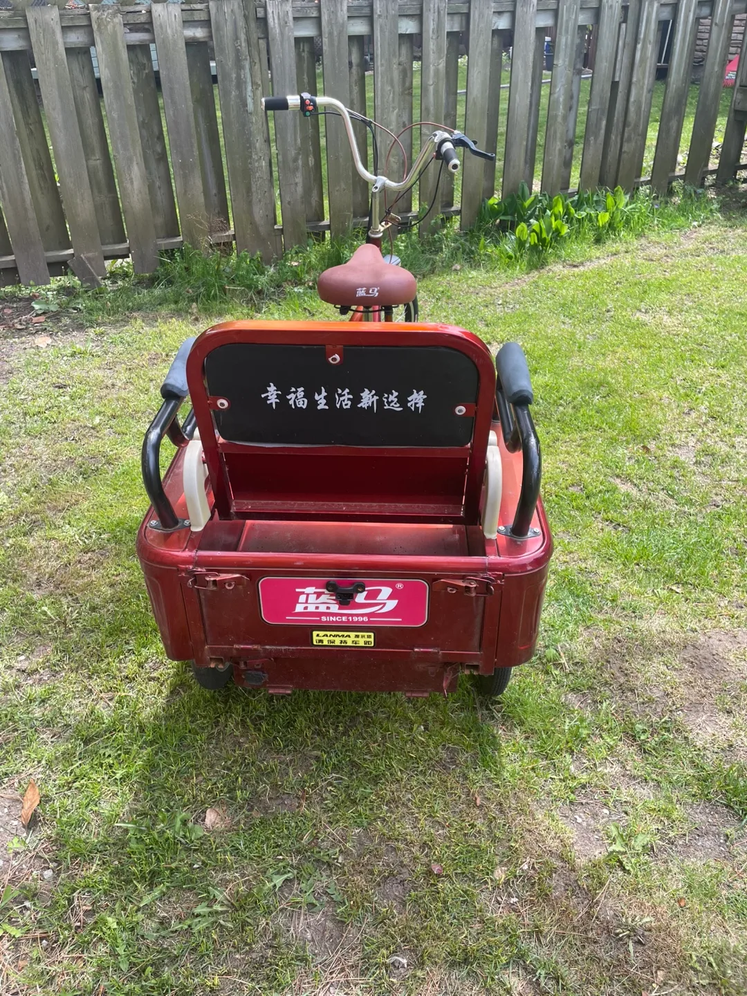 Red E Trike with Rickshaw Seating or Cargo Storage Area image indicator(4)