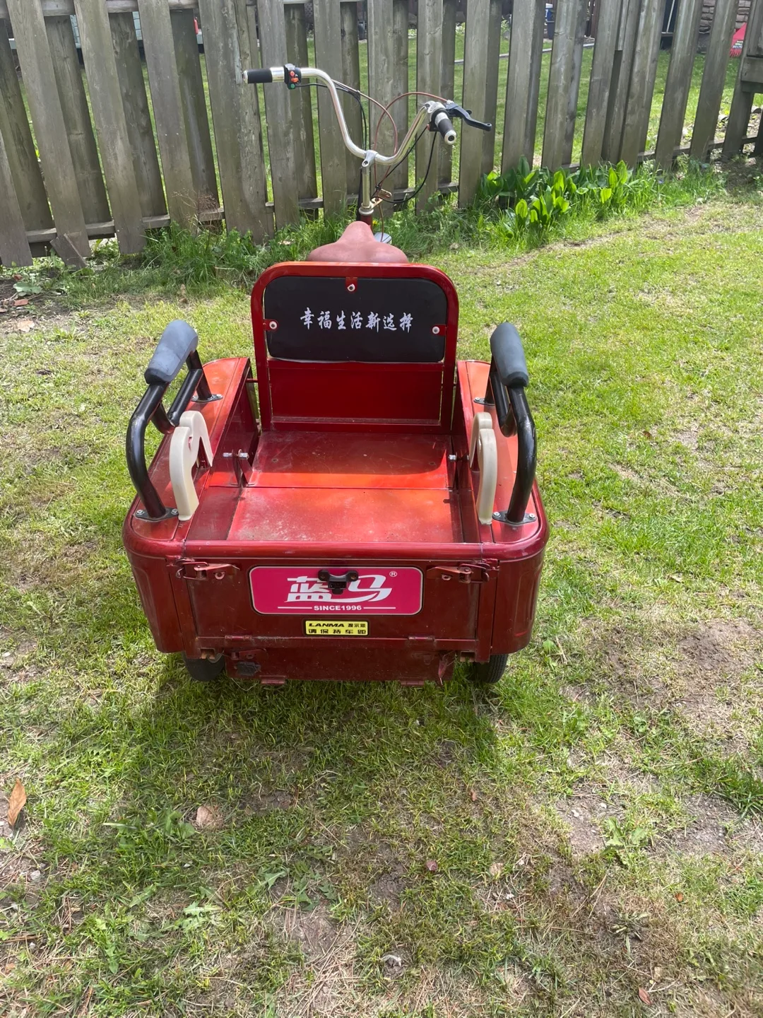 Red E Trike with Rickshaw Seating or Cargo Storage Area image indicator(3)