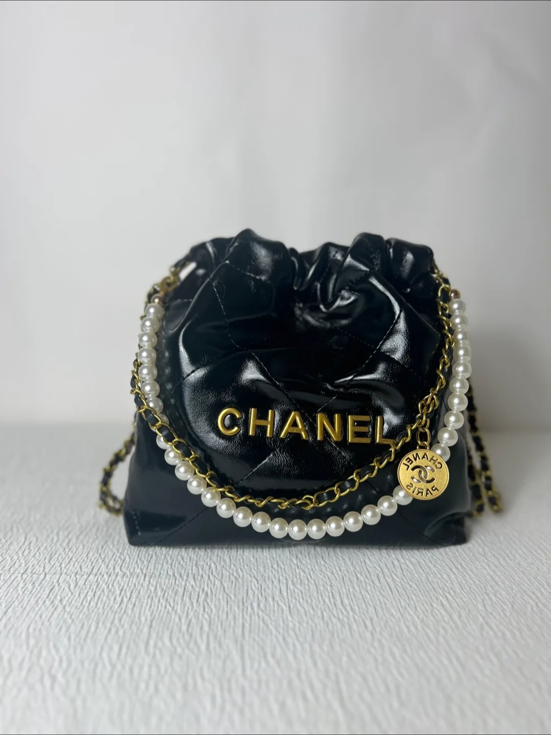 Chanel-inspired Black quilted bag thumbnail
