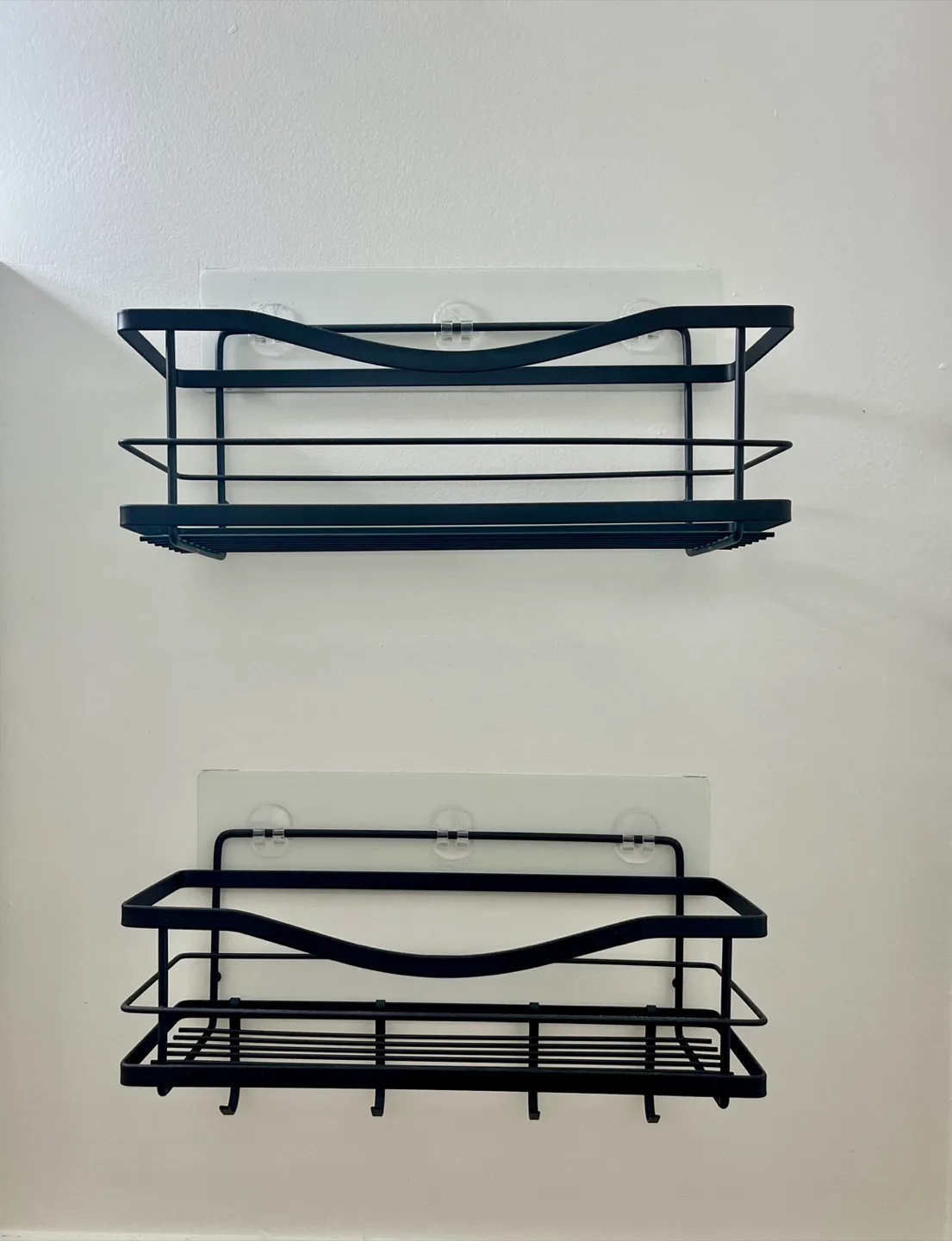 Shower Caddy Basket Shelf with Hooks thumbnail