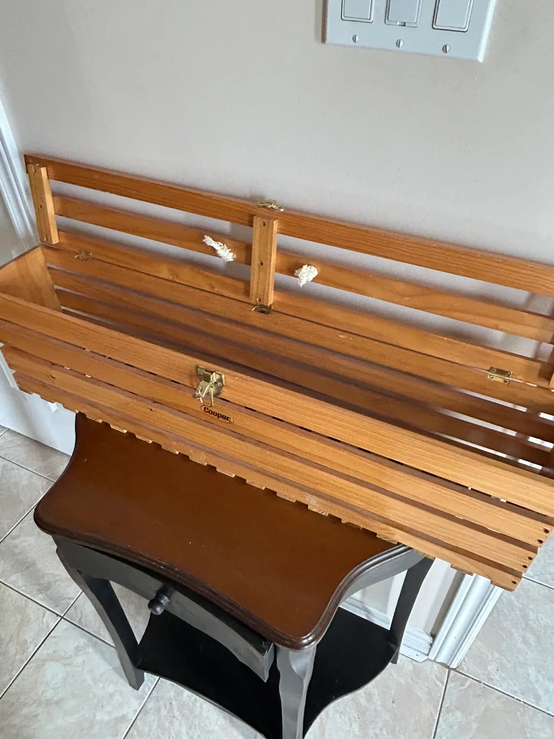 Vintage Cooper Wooden Storage Box image indicator(2)