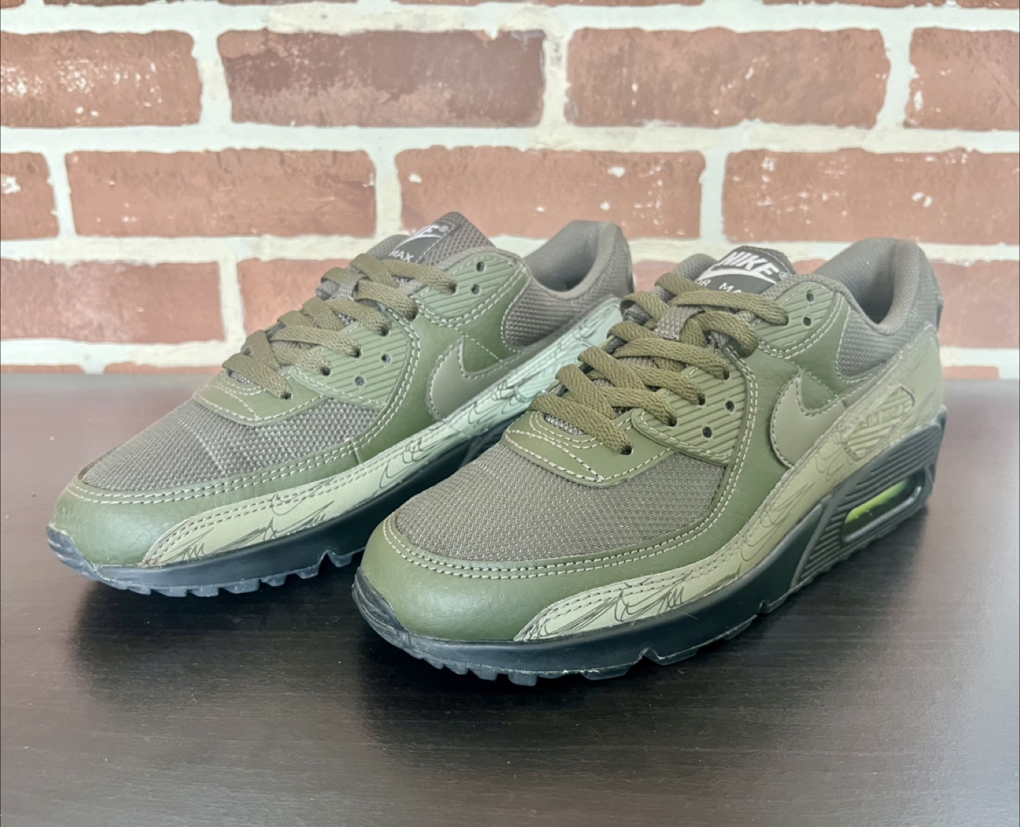 Nike Air Max 90 “Olive Black Reflective” - size 8.5