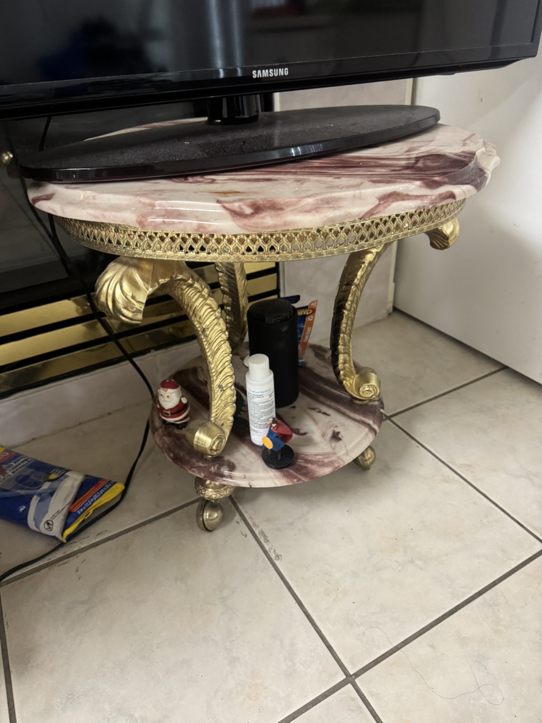 Vintage marble side table (Pair) - photo 3