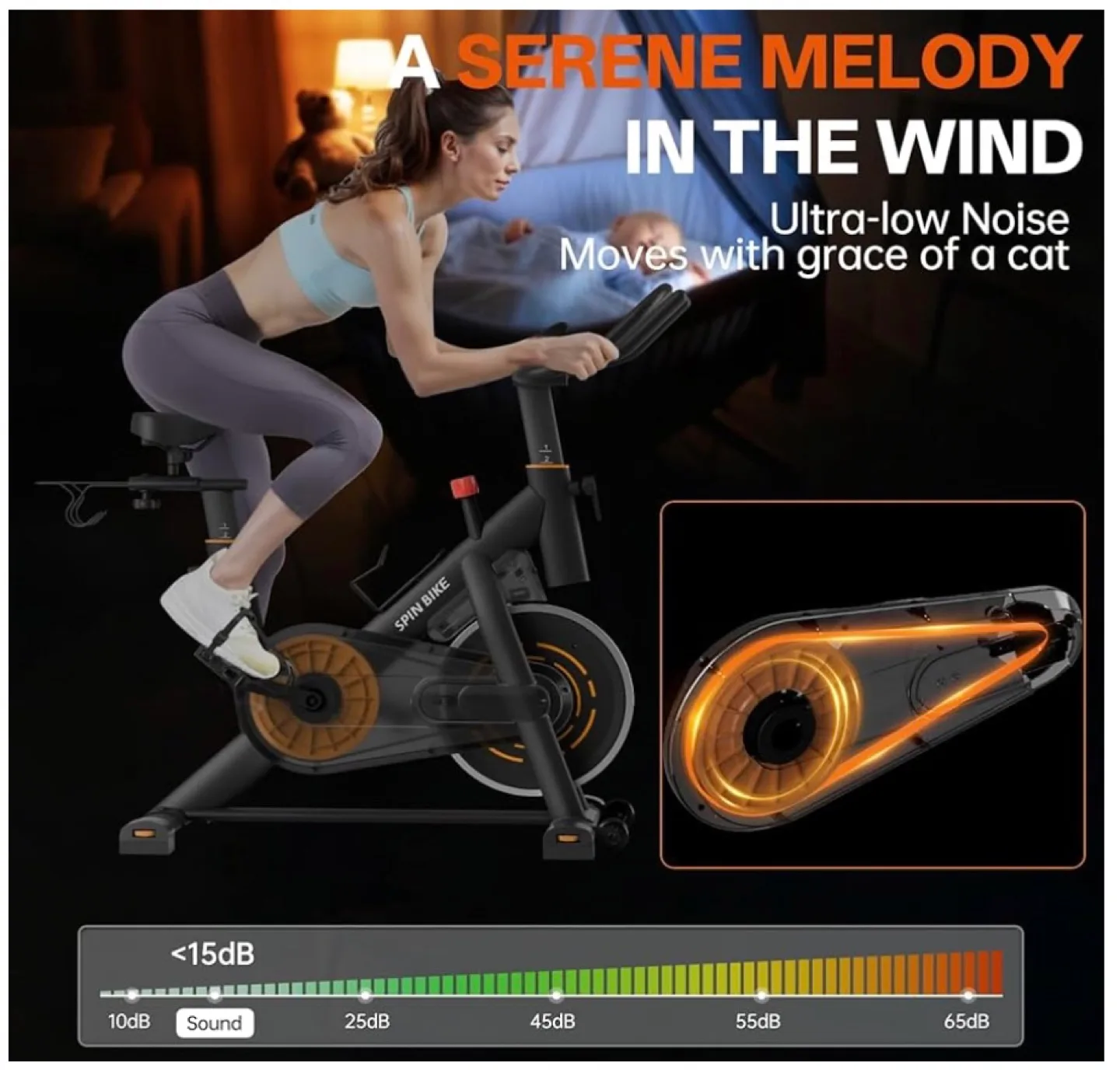 Exercise Bike, Indoor Cycling Bike Brake Pad image indicator(7)