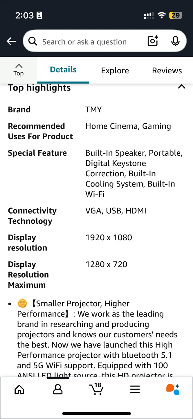 TMY Projector - photo 2