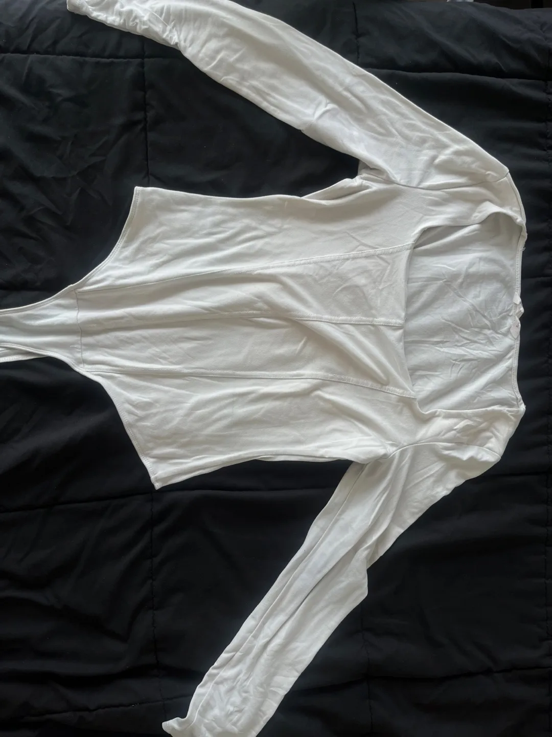 White long-sleeve bodysuit image indicator(2)