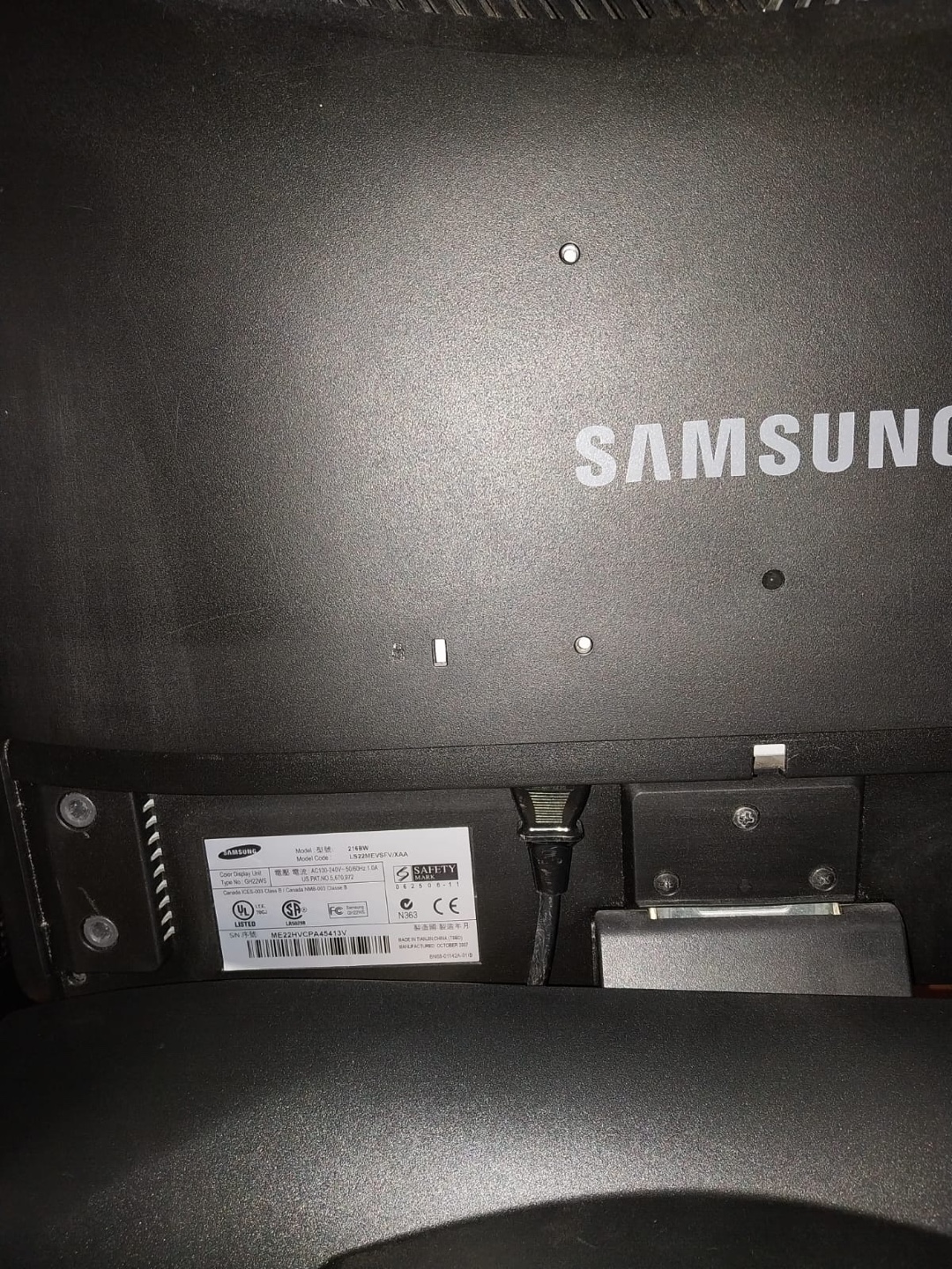 22” Samsung Desktop Monitor, BW216 - photo 2
