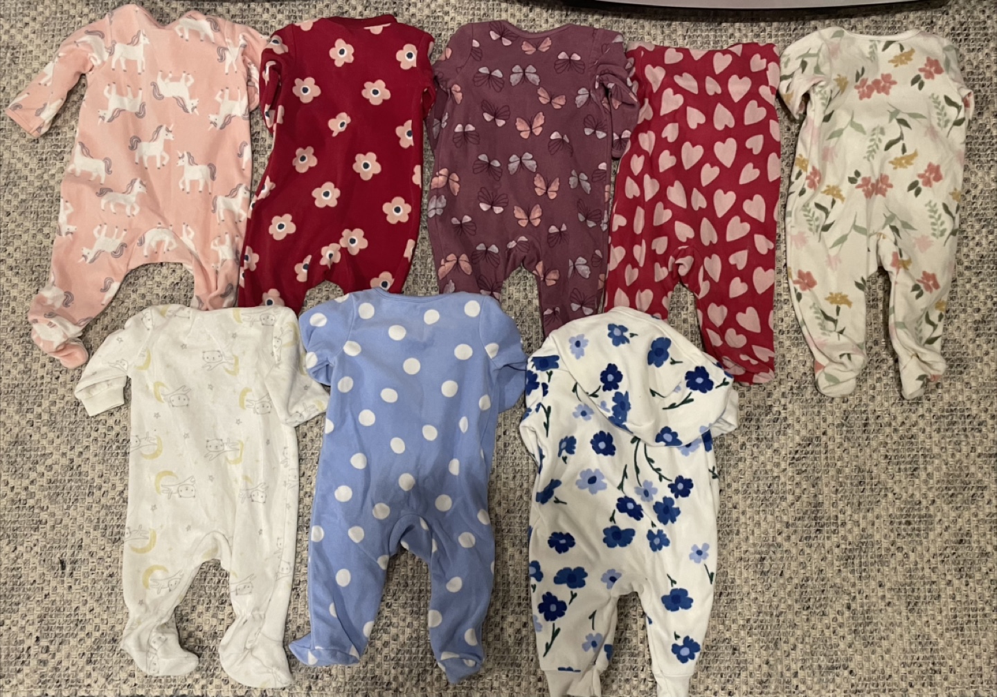 Baby Girl Fleece Sleepers - 0 to 3 months - photo 2