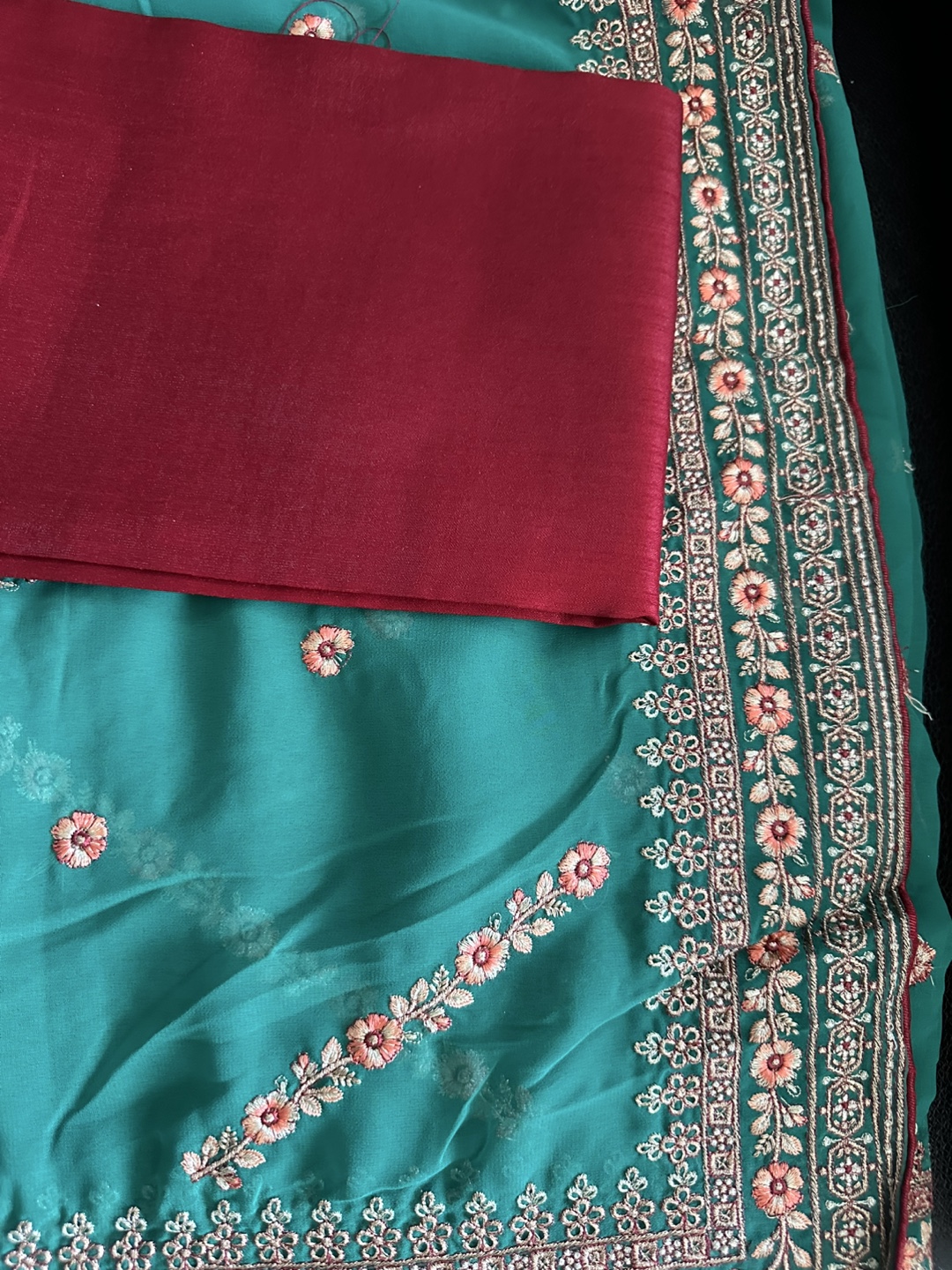 Embroidered saree