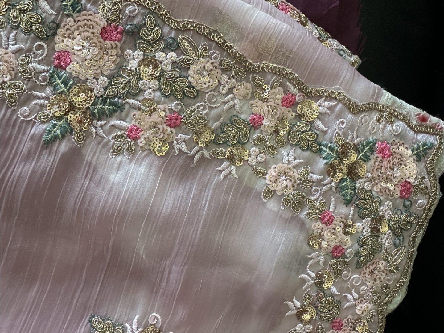 Embroidered Saree Set - photo 4