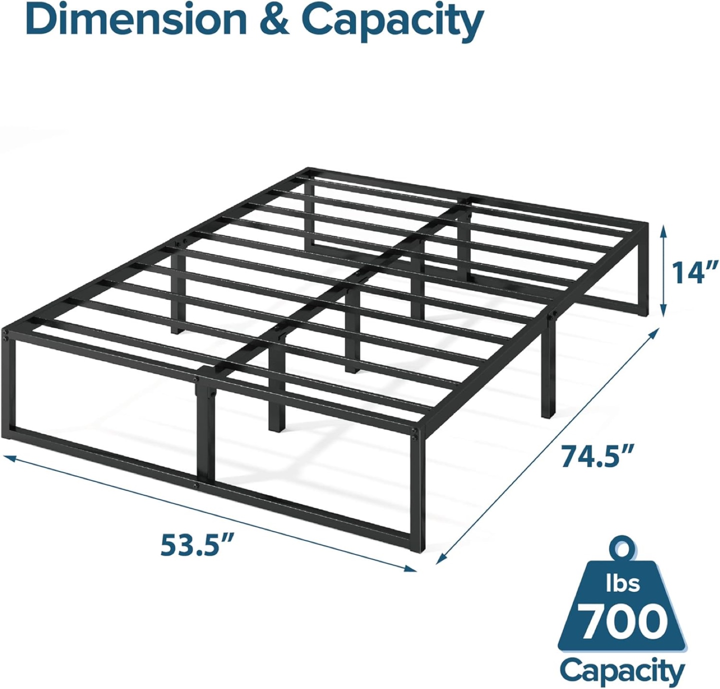 $40 for Steel Full Bed Frame + Memory Foam Mattress