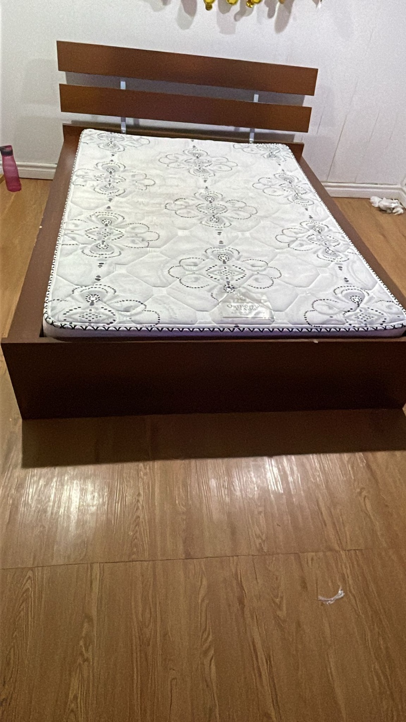 Wooden Bed Frame with Mattress - photo 4