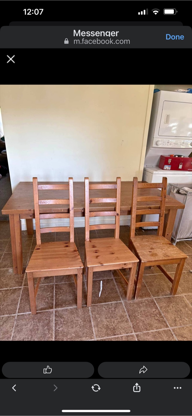 Wooden Table and Chairs