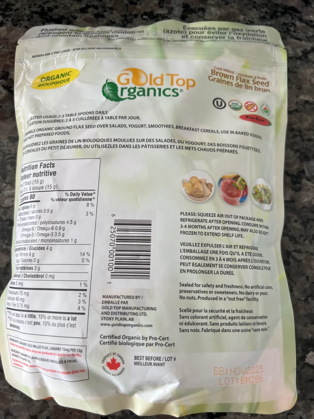 Brown flax seeds cold milled (new) image indicator(2)