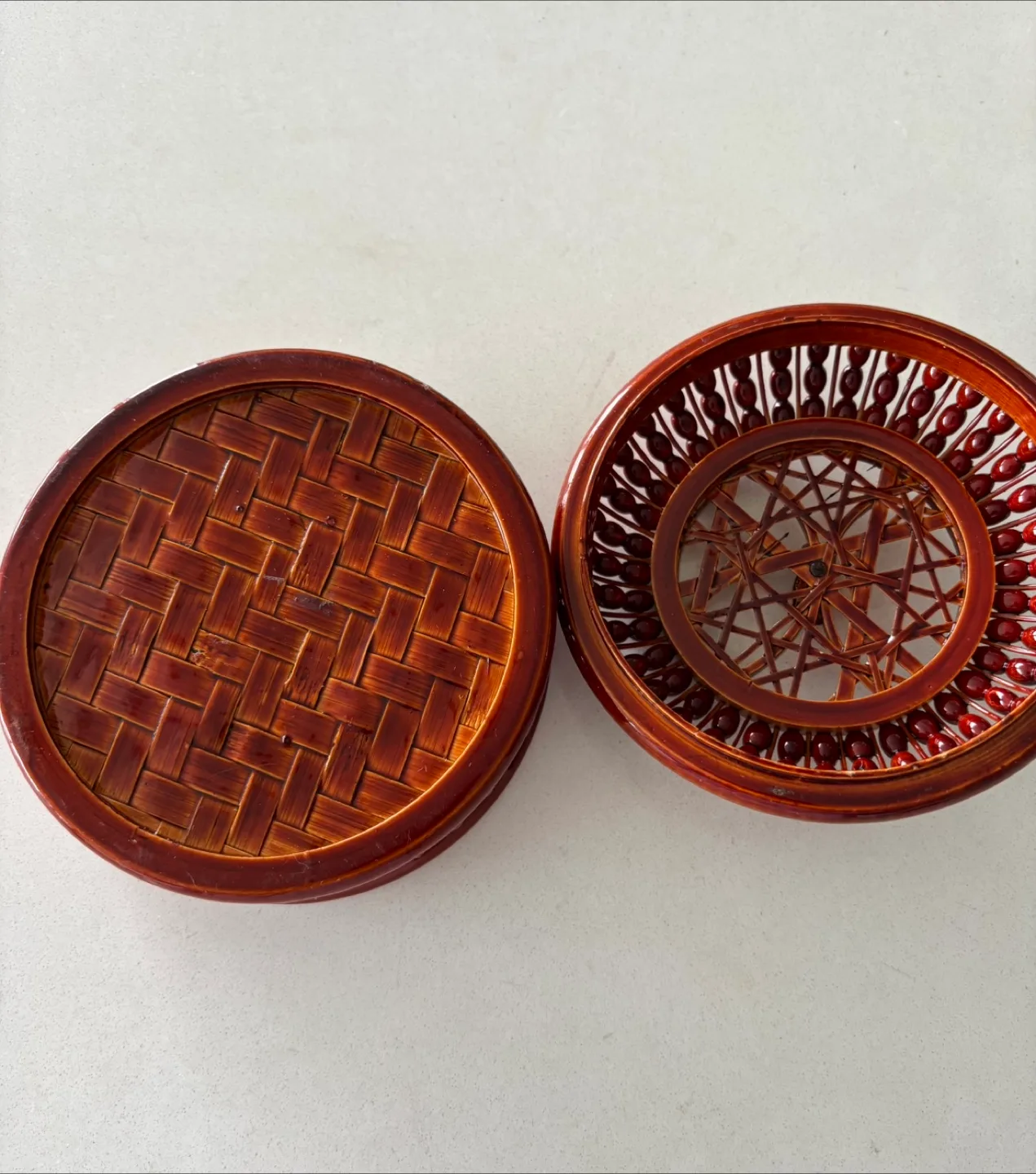 Vintage Wooden/Bamboo Trinket Box image indicator(5)