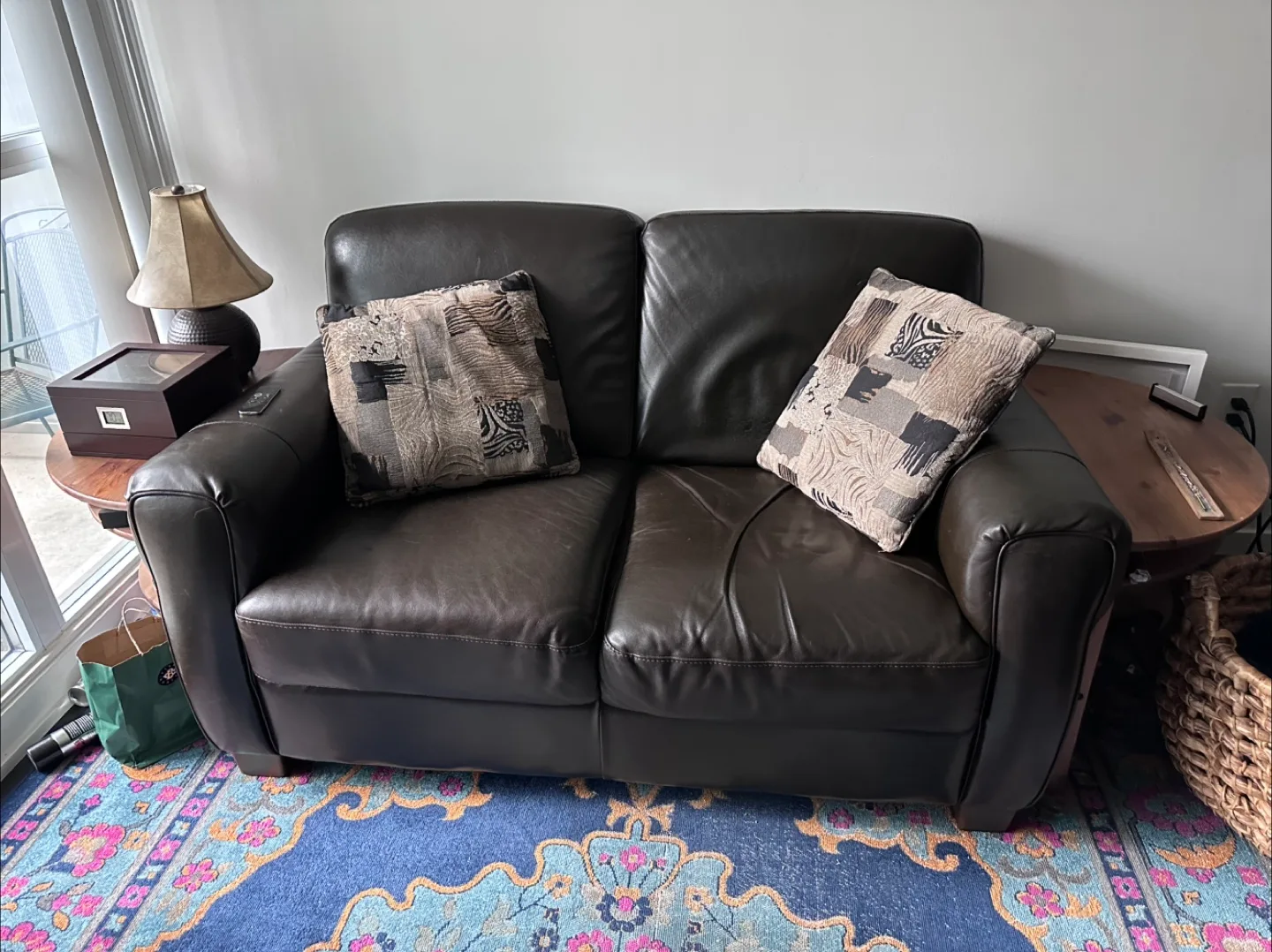 Natuzzi Leather Loveseat thumbnail