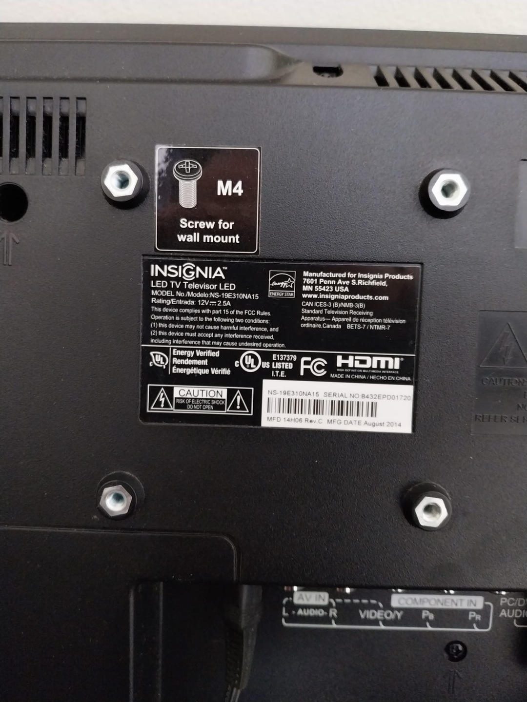19” INSIGNIA HDMI LED TV / PC Monitor - photo 2