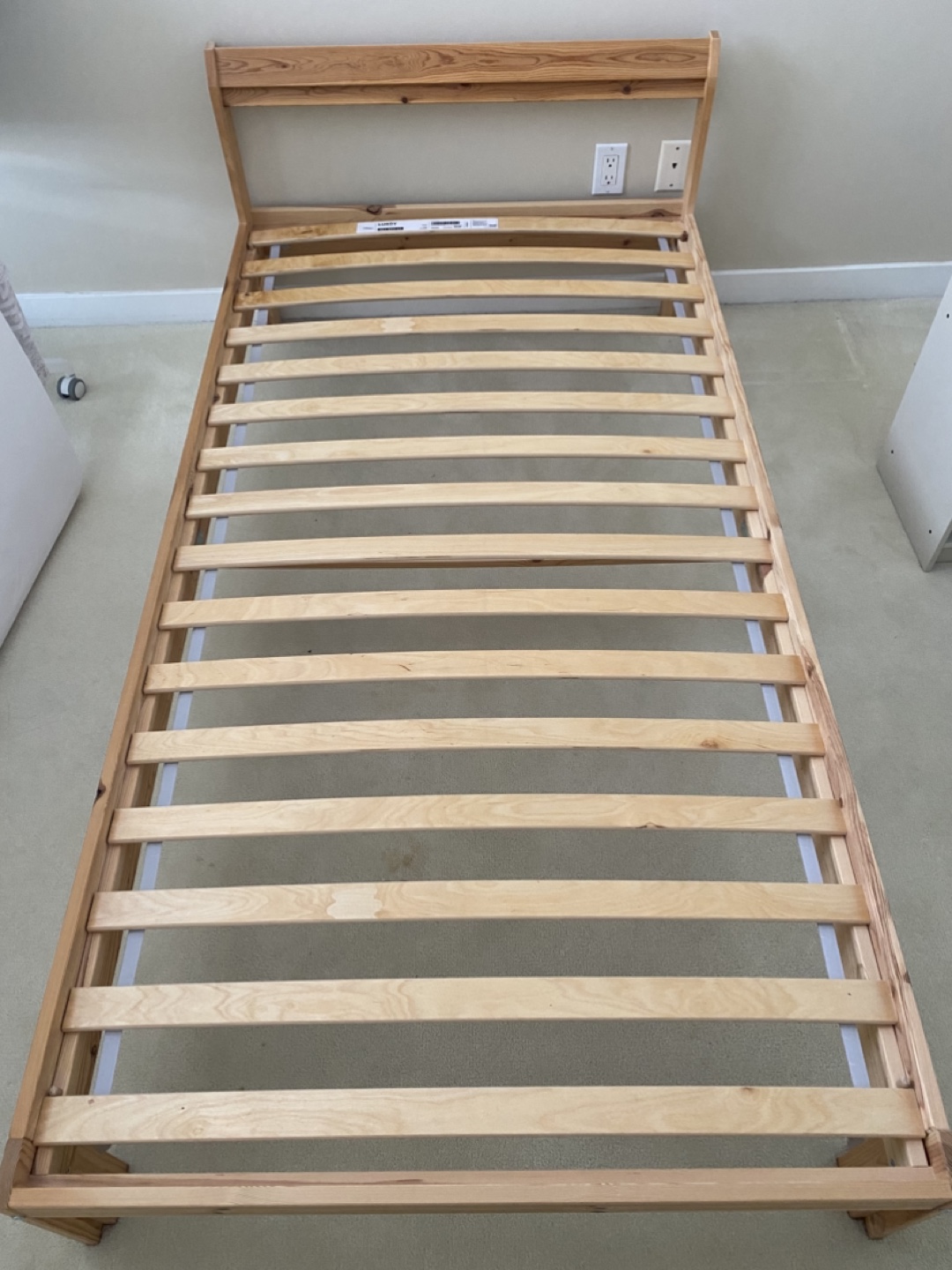 IKEA wood twin bed frame