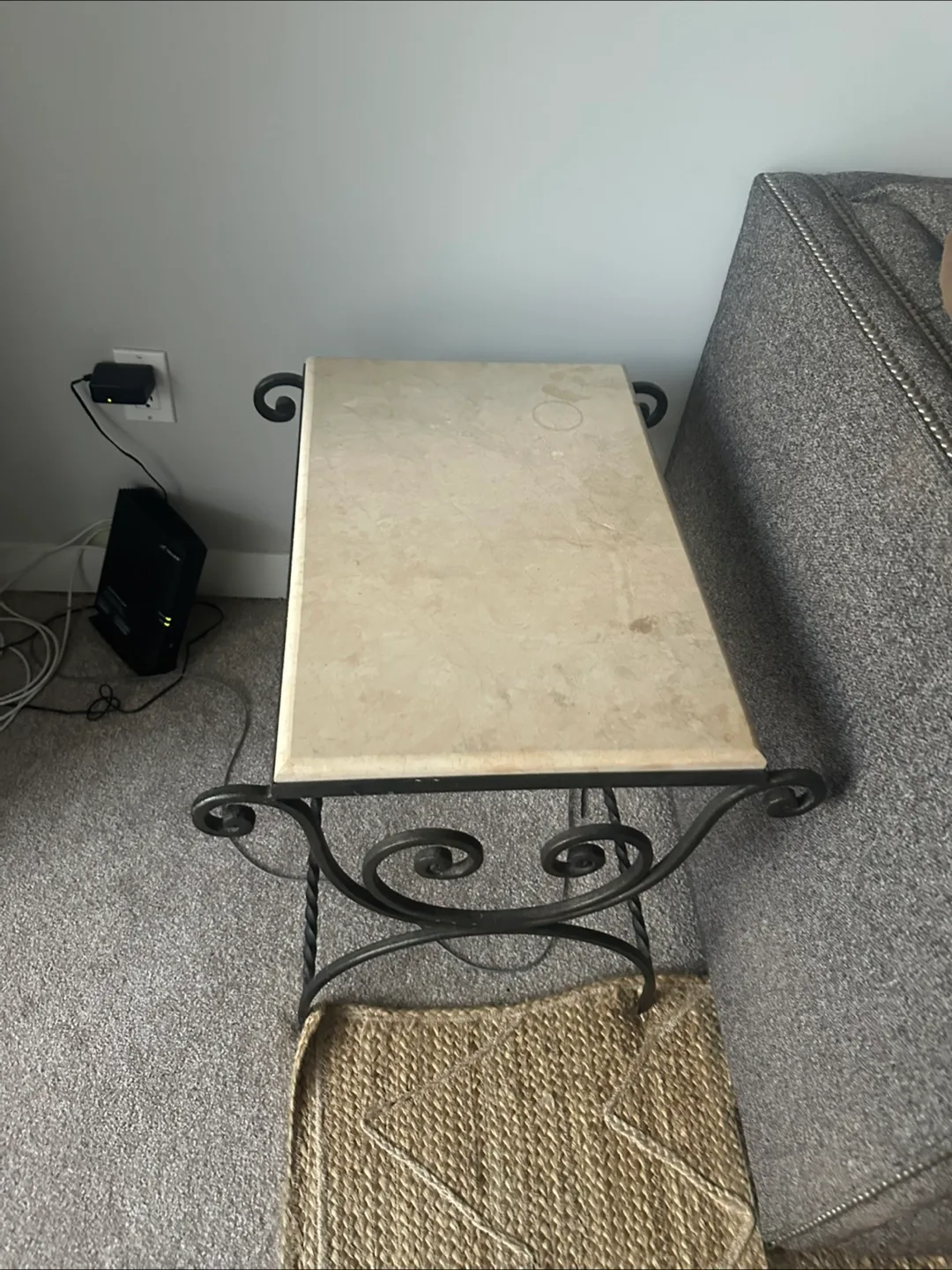 Marble Topped Side Table thumbnail