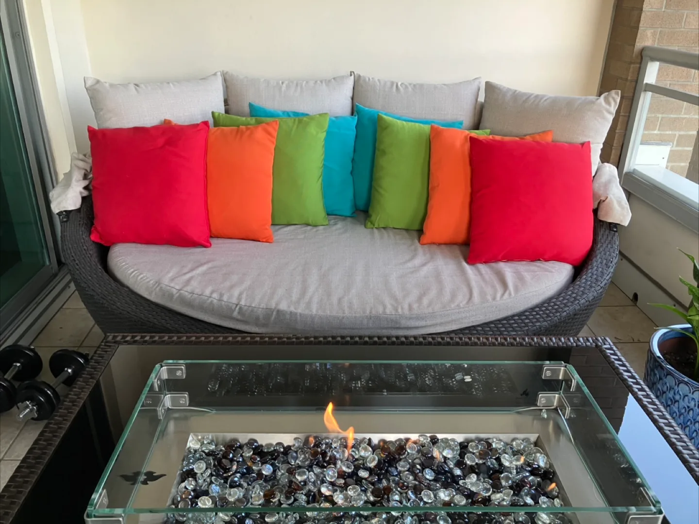 Outdoor Rattan Daybed with Cushions and Pillows image indicator(2)