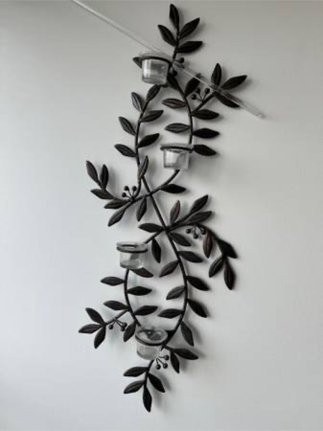 Metal Leaf Wall candle holder