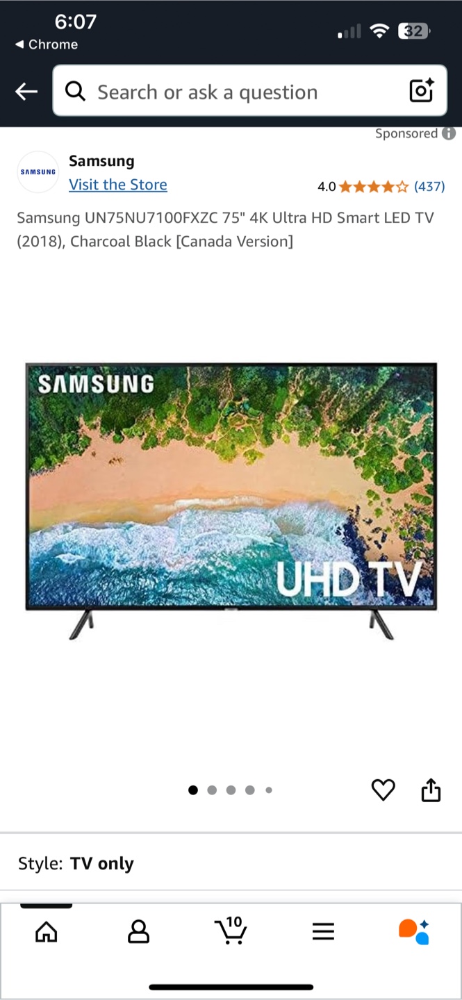 Samsung 75" UHD TV