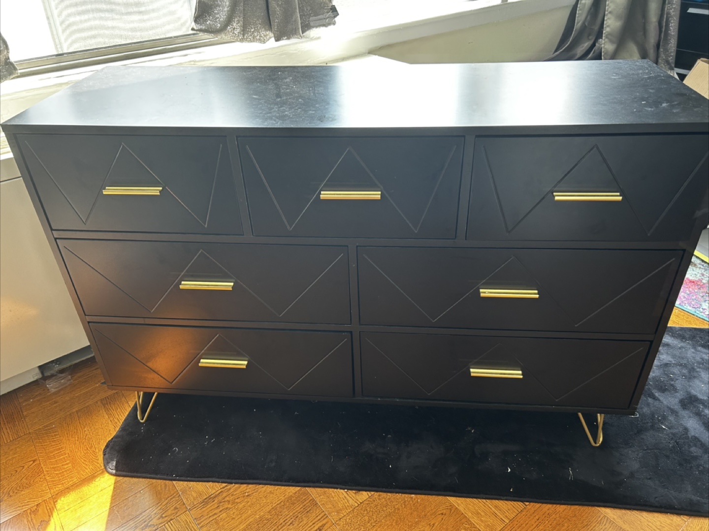 Black Dresser with Gold Accents - photo 2