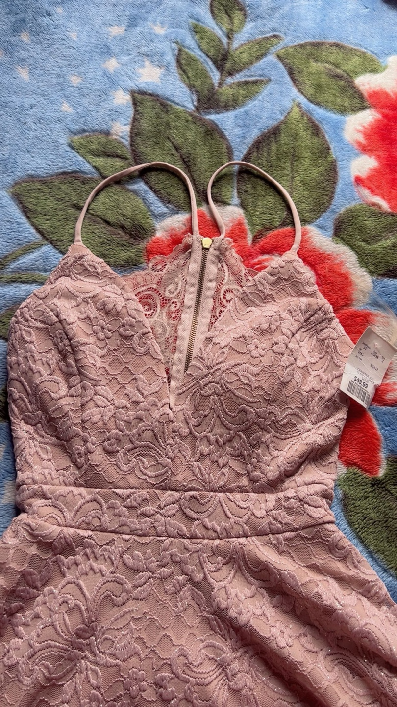Emerald Sundae Pink Lace Dress - photo 2