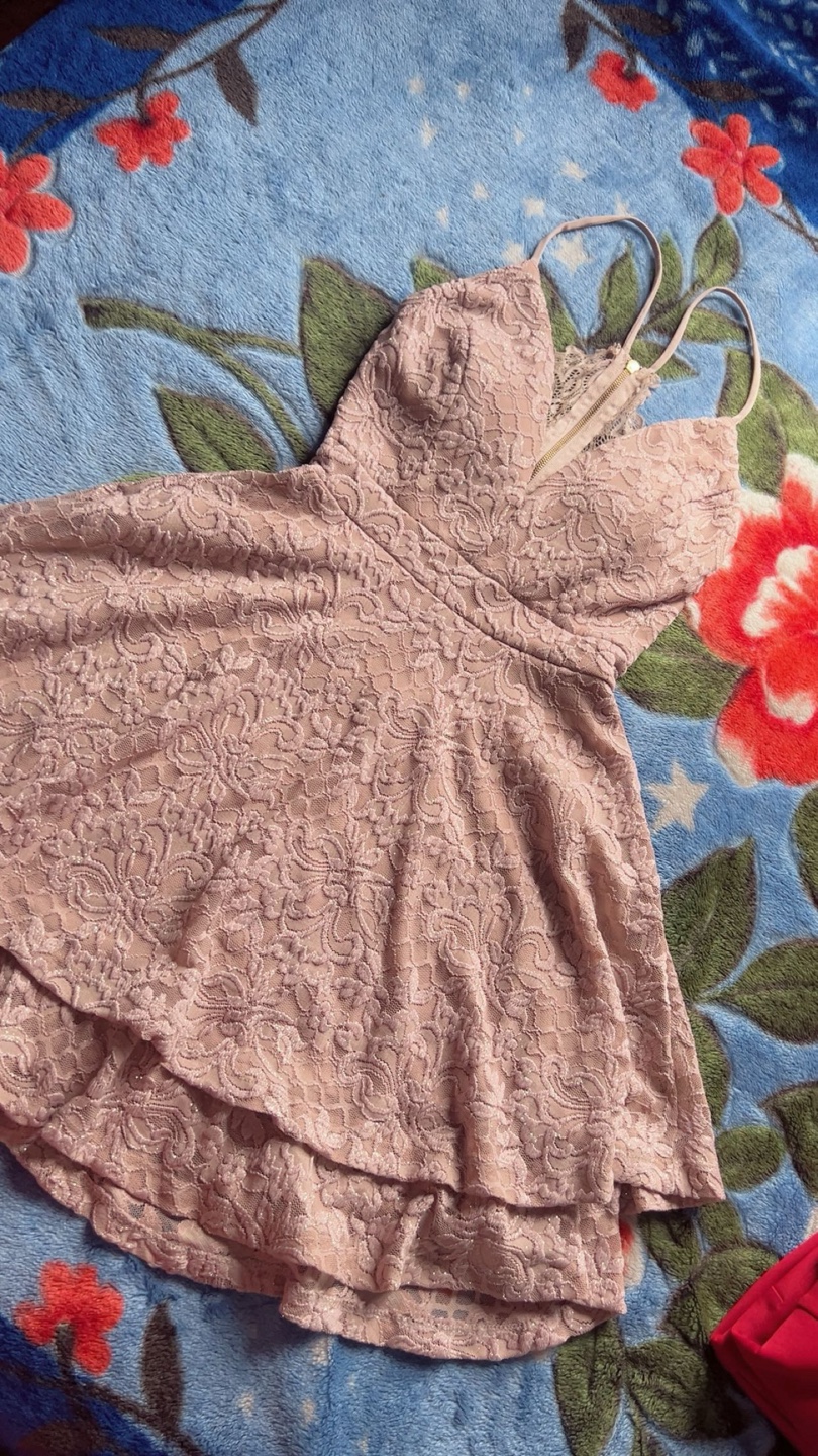 Emerald Sundae Pink Lace Dress