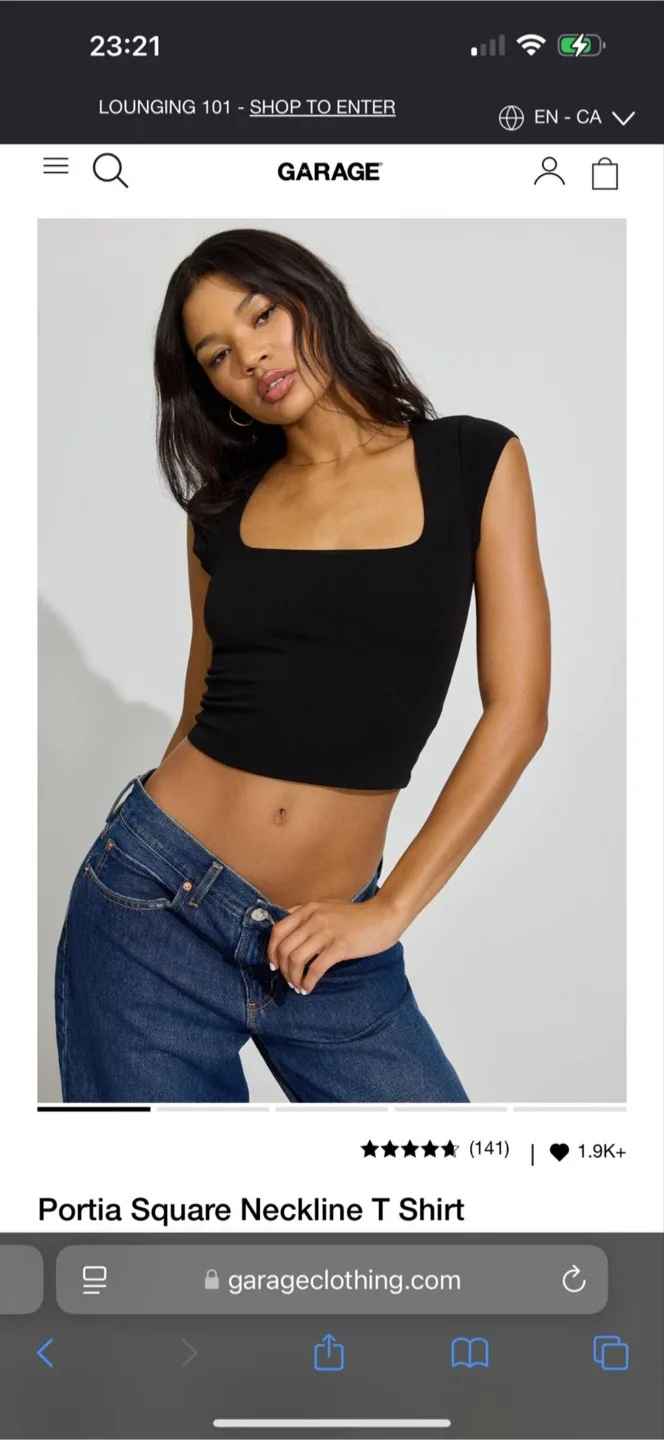 Garage Square Neckline Crop Top thumbnail