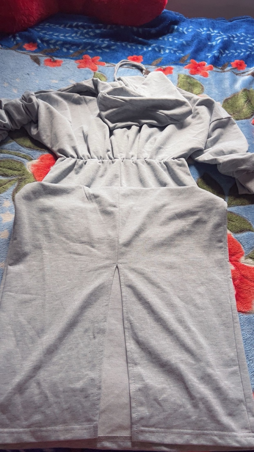 Shein Grey Hooded Dress - Size M - photo 3