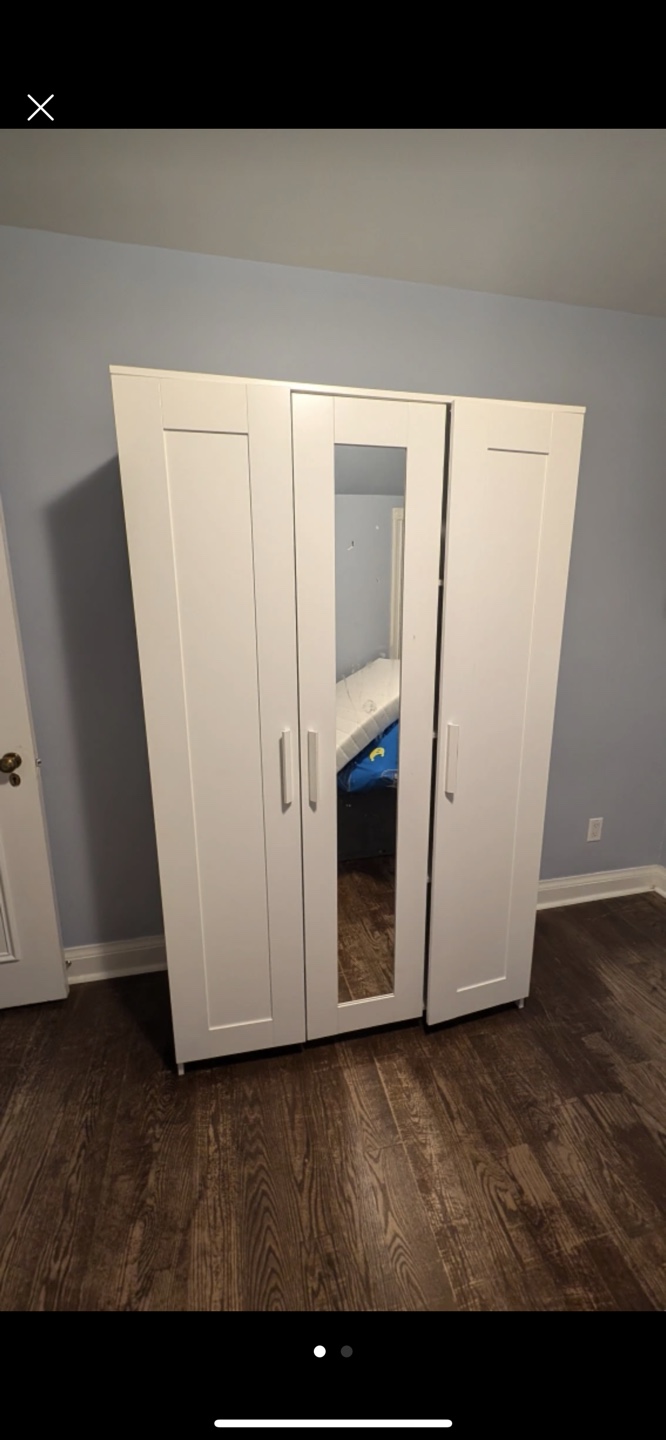 White Wardrobe with Mirror