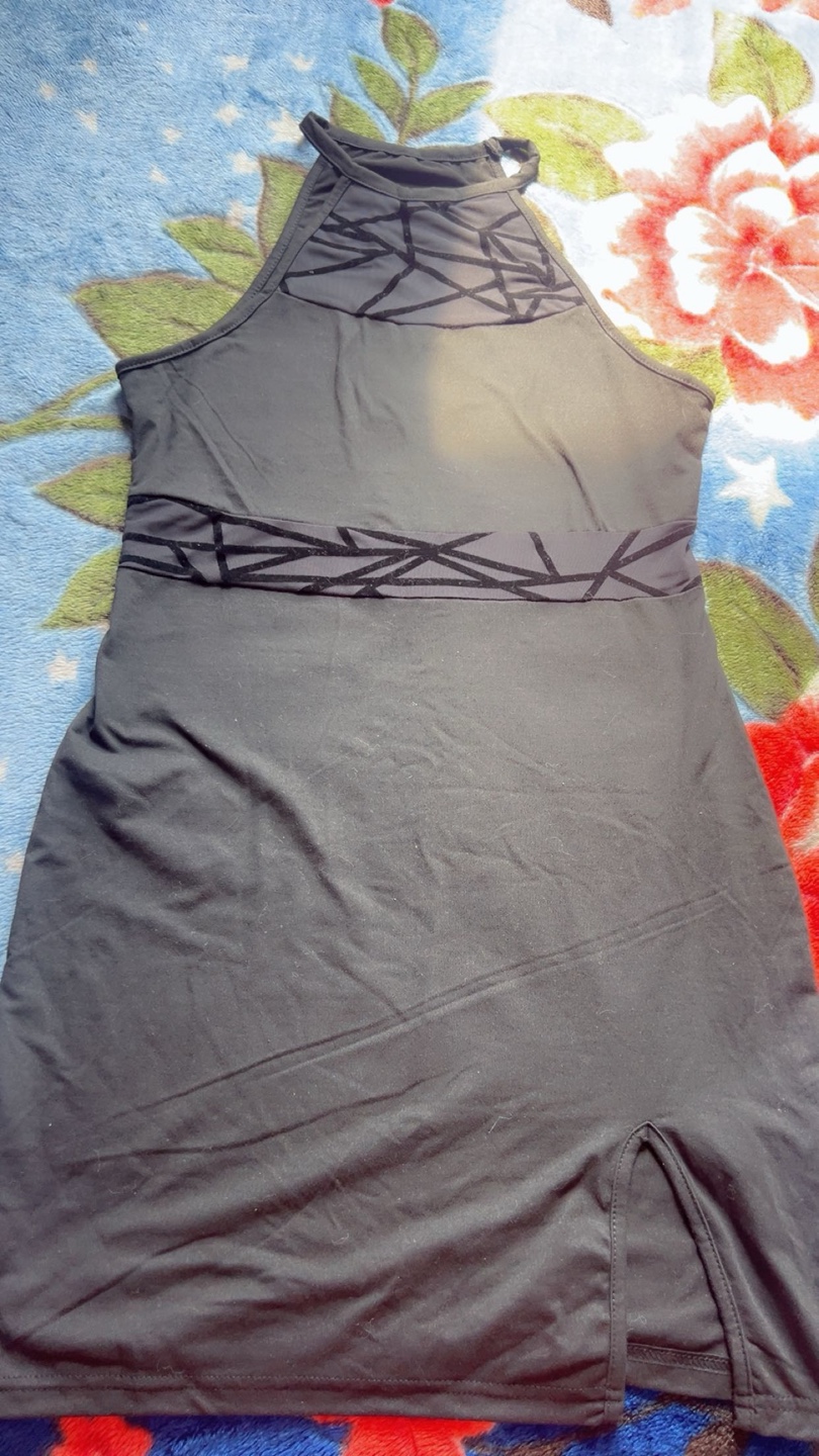 SHEIN Black Halter Dress