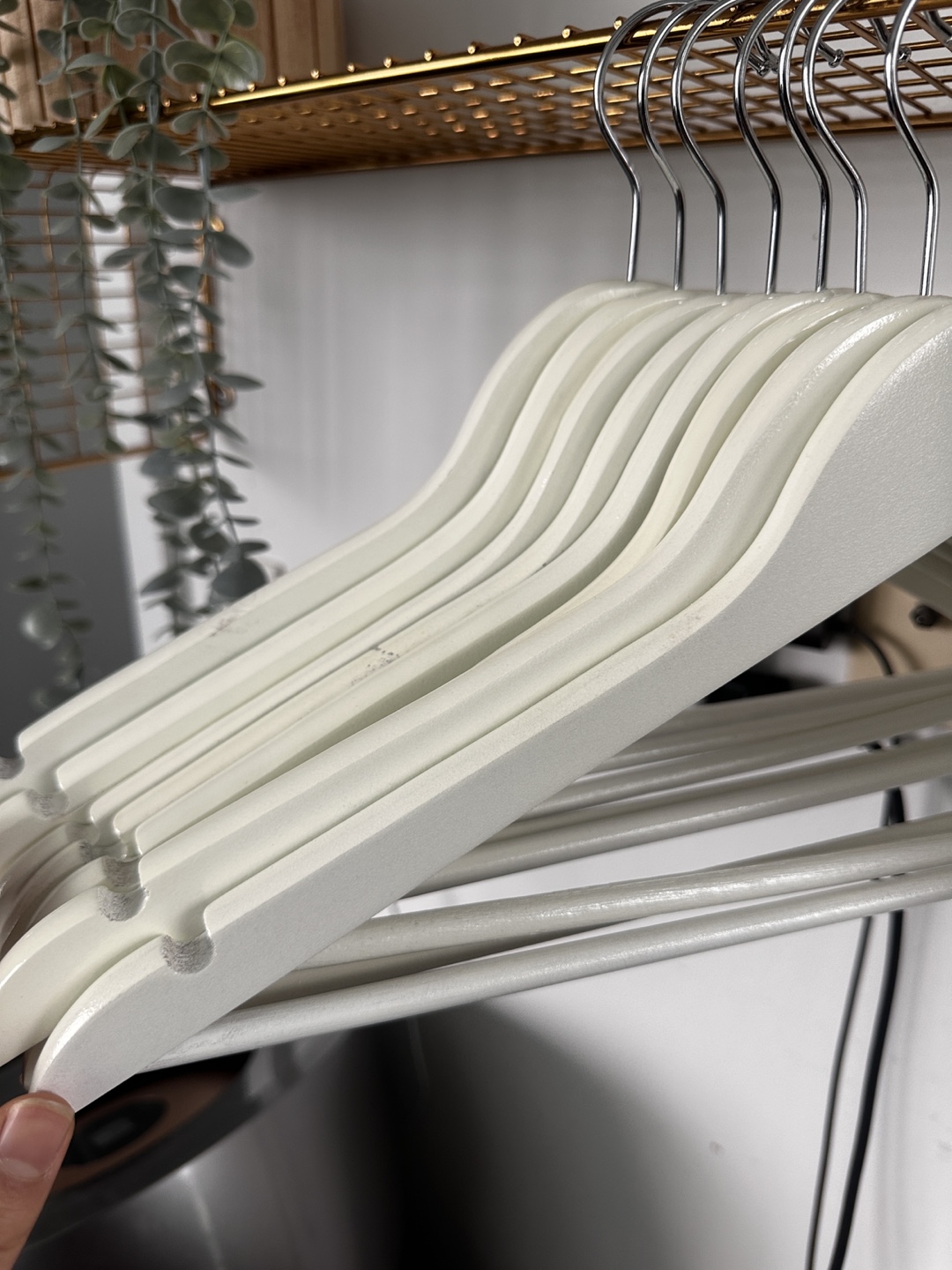 White Wooden Hangers (8)