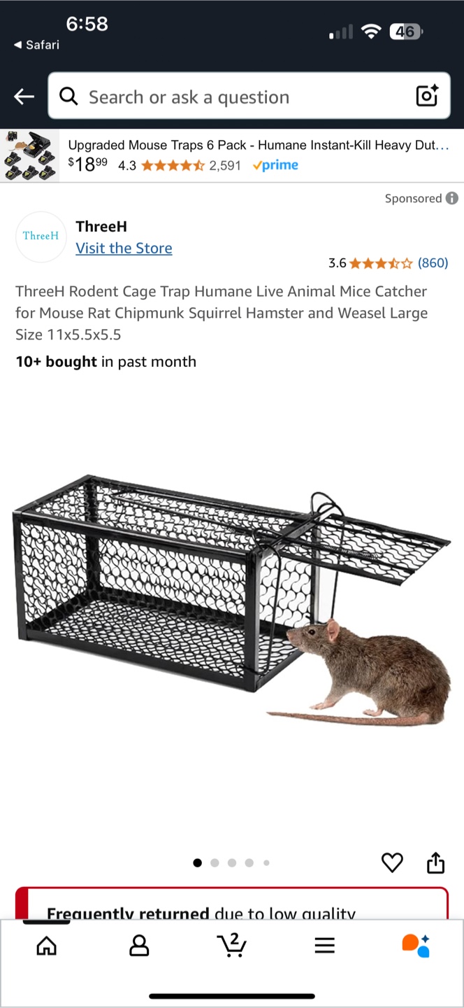 Humane Rodent Trap