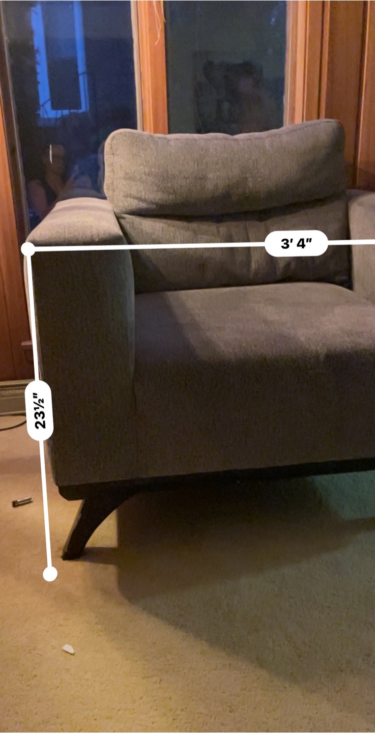 Grey Upholstered Sofa set - photo 5