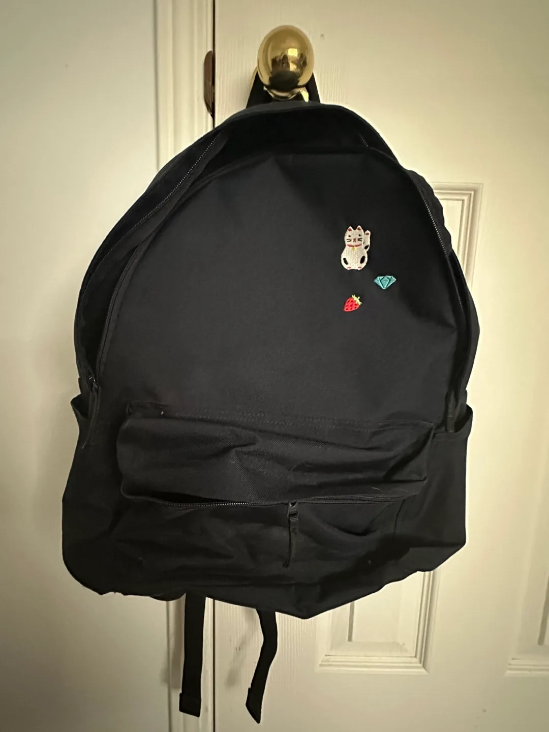 Muji Navy Backpack with Patches thumbnail