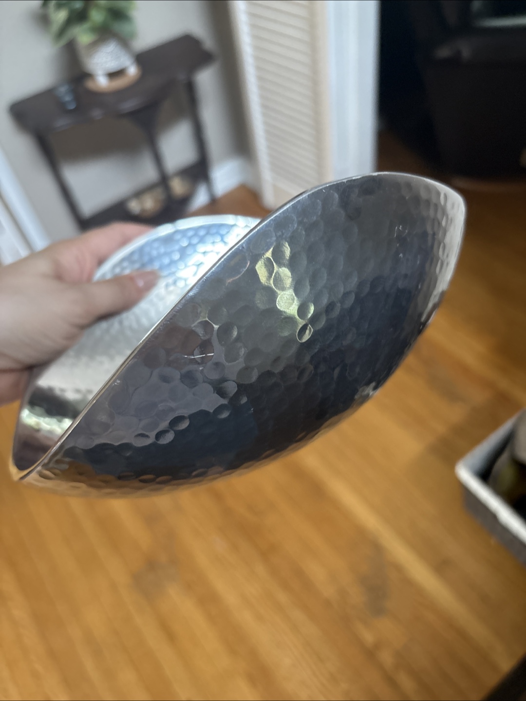 HomeSense Hammered Metal Bowl - photo 4