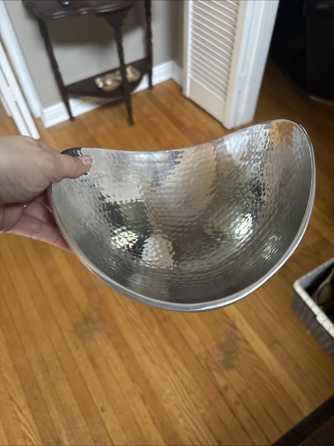 HomeSense Hammered Metal Bowl