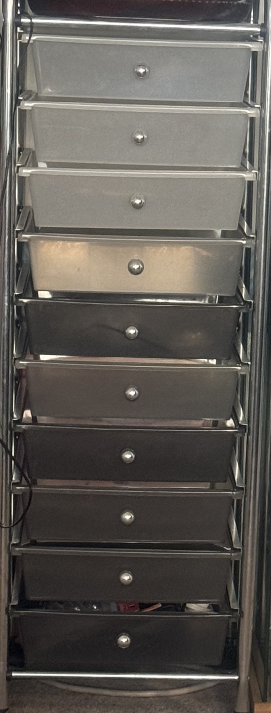 Rolling Storage Cart with Drawers