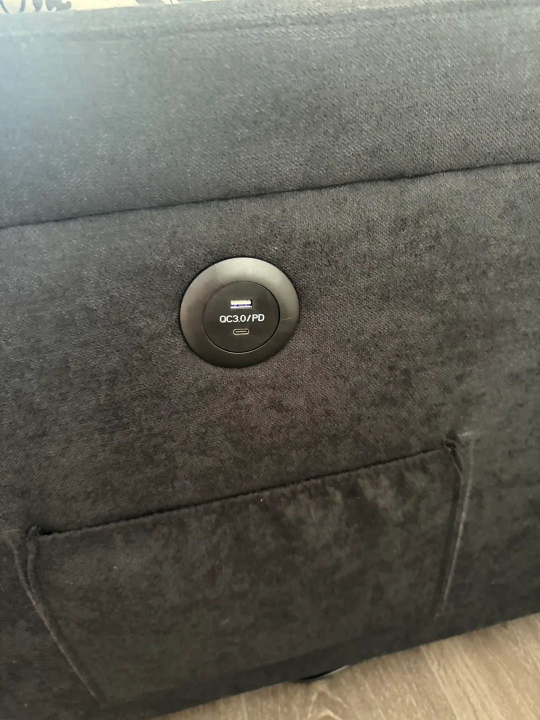 Sectional Sofabed with USB Charging and storage space image indicator(5)