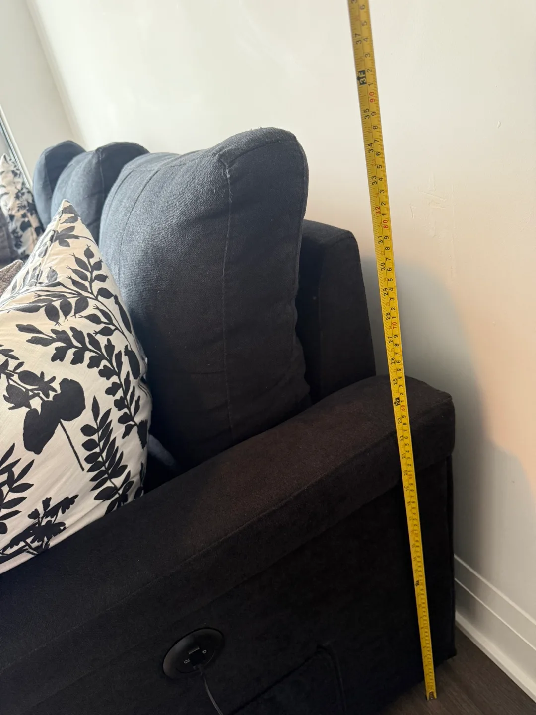 Sectional Sofabed with USB Charging and storage space image indicator(6)